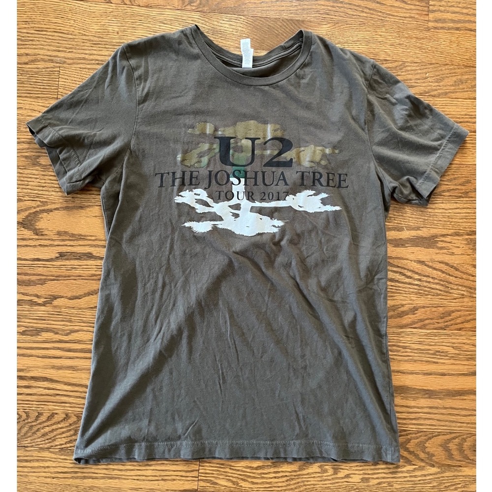 U2 The Joshua Tree Tour 2017 Concert T-Shirt Gray Bella Canvas Mens Large